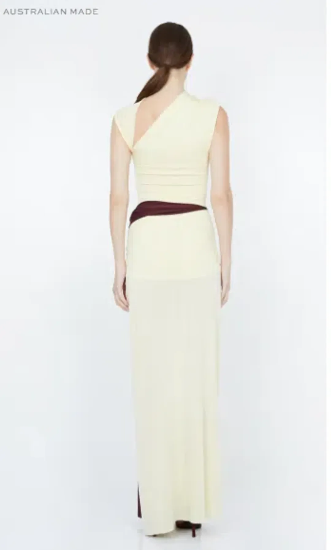 Bec and Bridge Greta Twist Maxi Dress in Butter AU 10 for rent on The Volte - main image