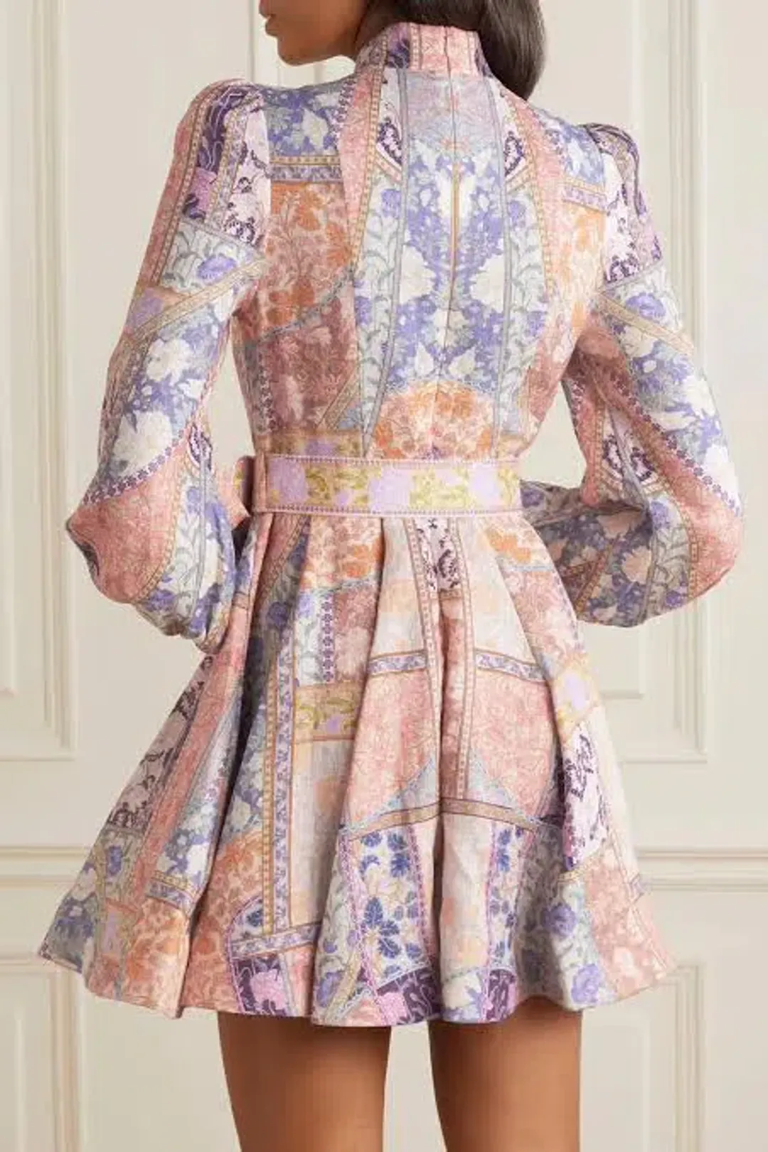 Zimmermann Kaleidoscope Buttoned Mini Dress Size 3 AU 14 for rent on The Volte - main image