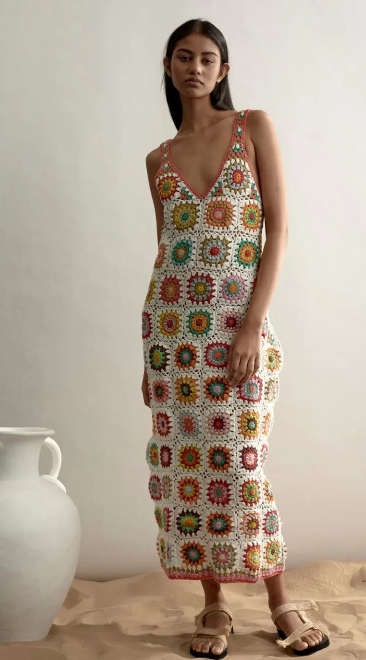 Alémais Crochet Midi Dress White Size AU 14 for rent on The Volte - main image