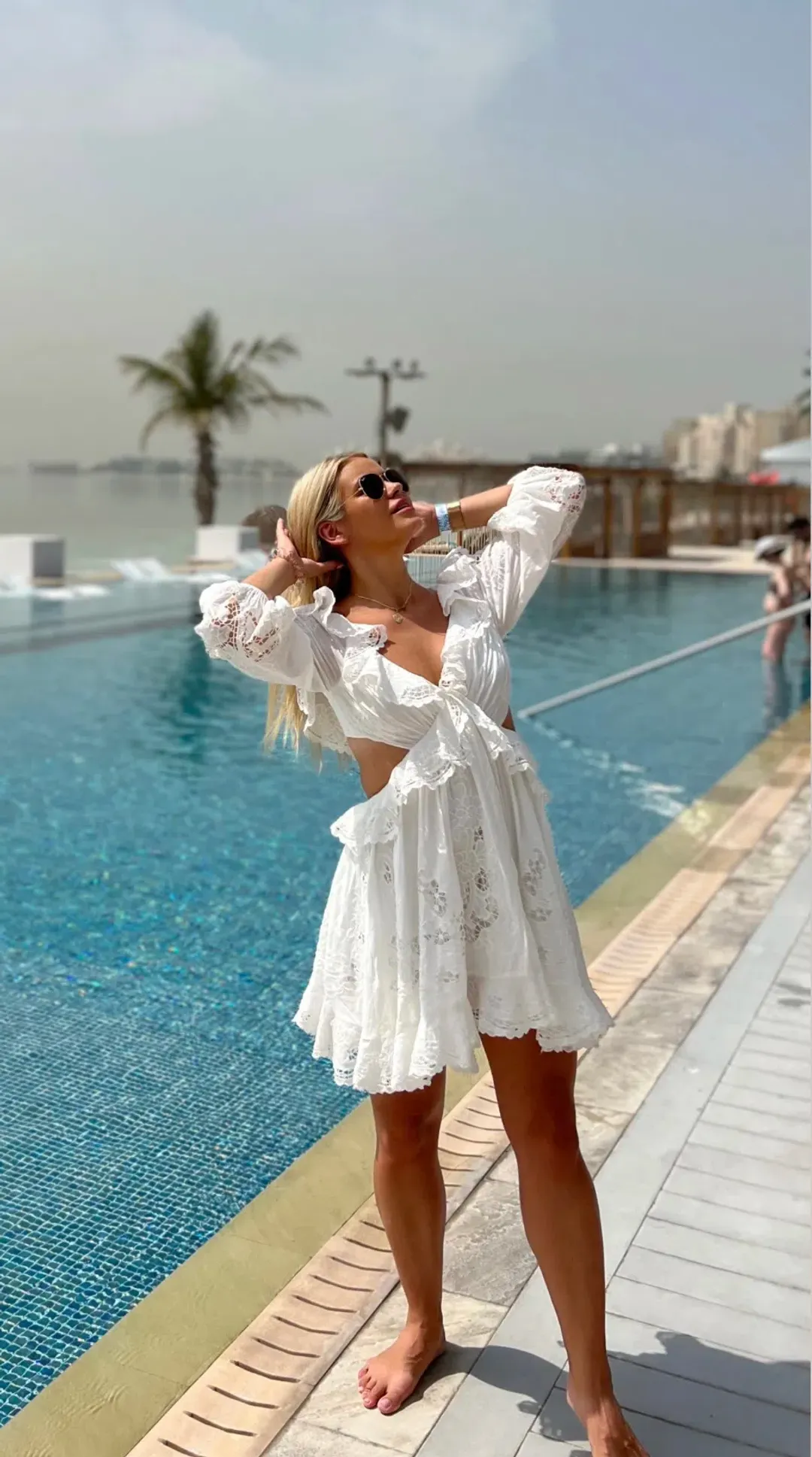 ZIMMERMANN Brighton Cutout Mini Dress New White Size 2/AU 12 for rent on The Volte - main image