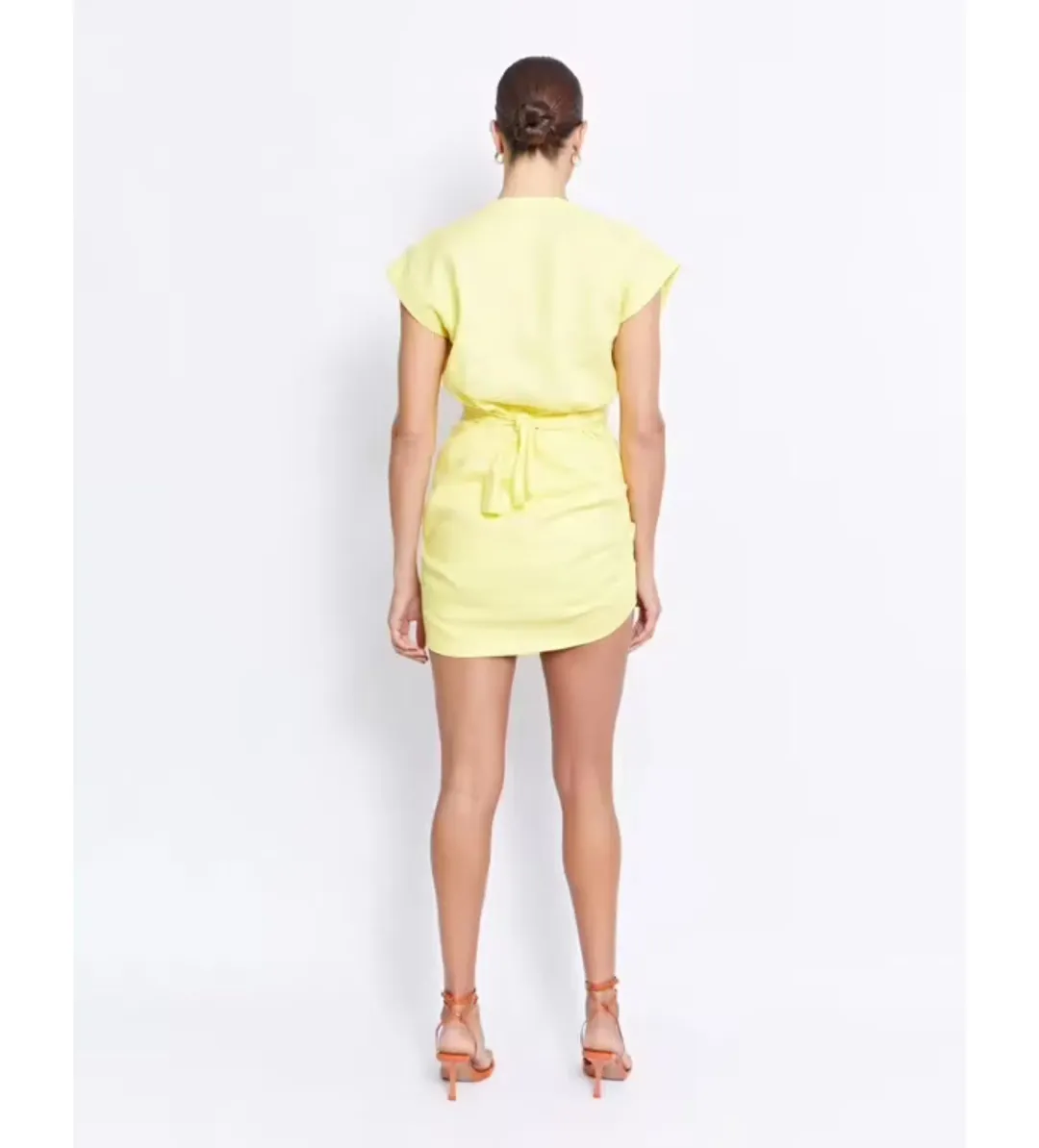 Pfeiffer Apollo Mini Dress in Lemon Size 10 for rent on The Volte - main image