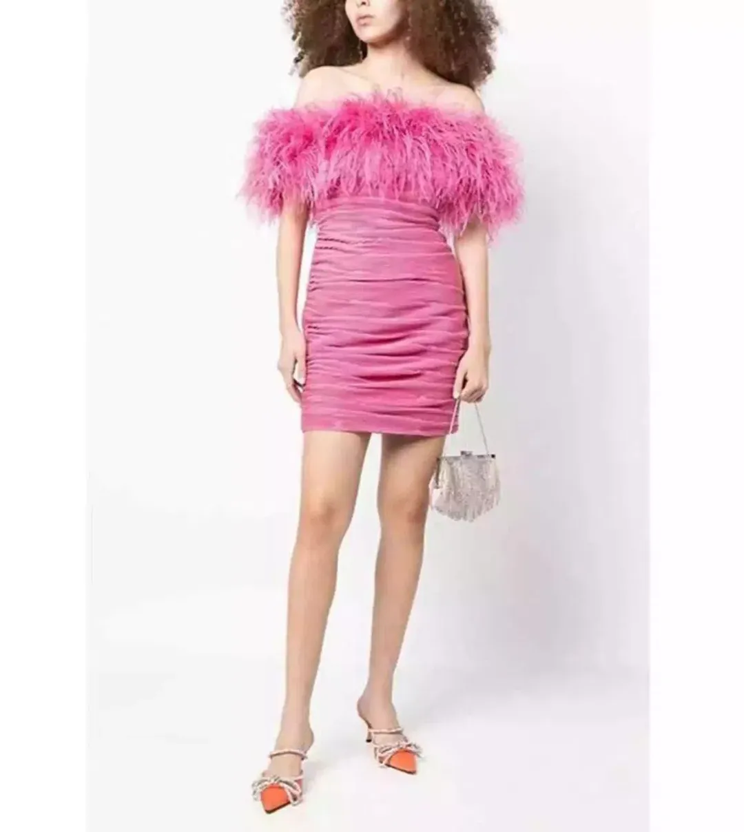 Rachel Gilbert Zion Mini Dress Pink 2 / AU 10 for rent on The Volte - main image