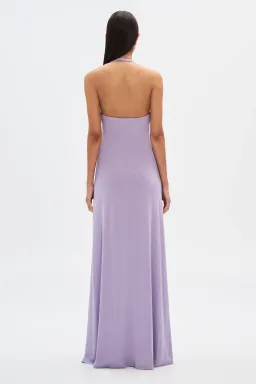 Misha Jennifer Cupro Maxi Dress Lilac Size 6/XS for rent on The Volte - image 2
