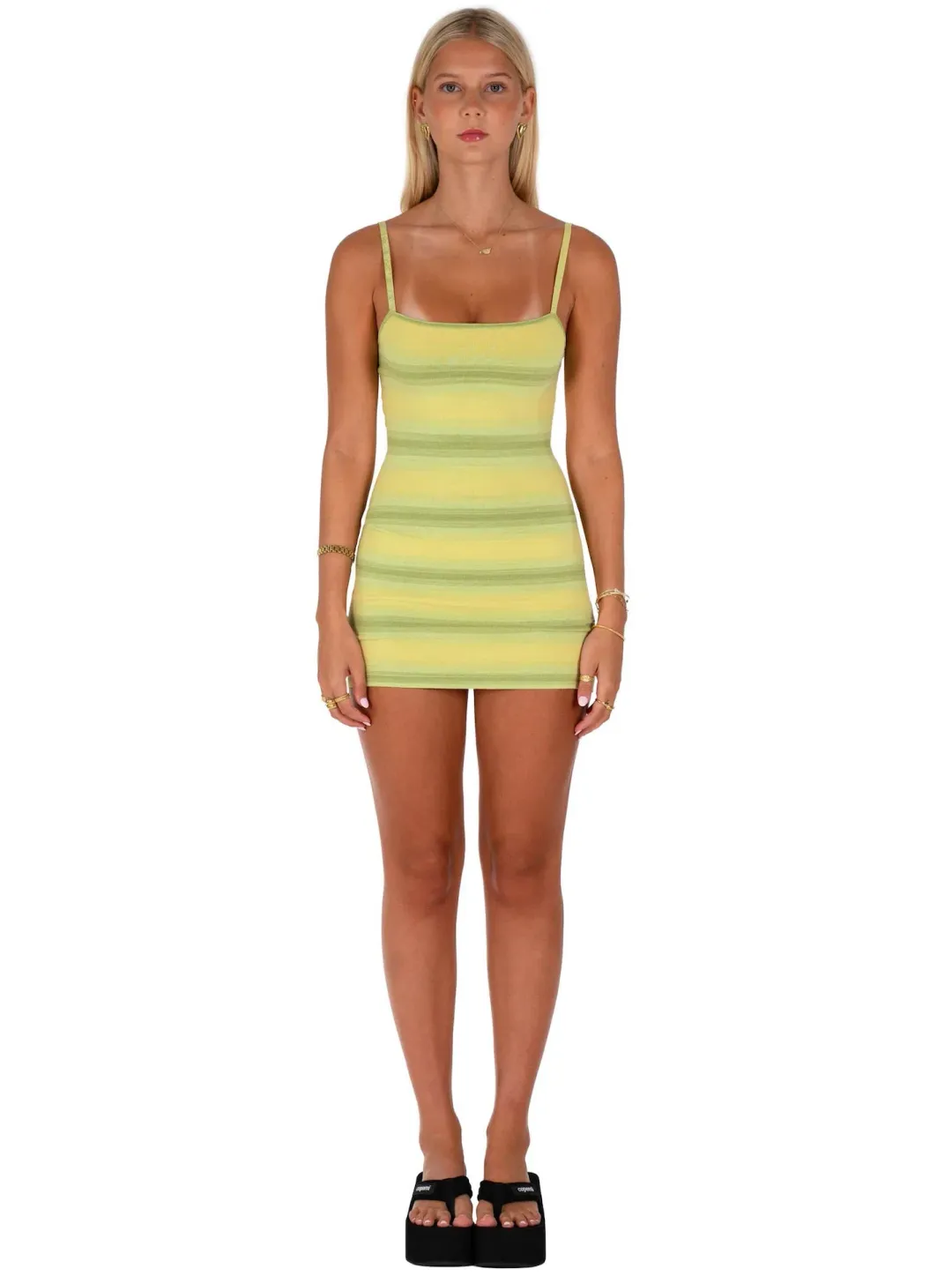 I am Delilah Elsa Mini Dress Chartreuse Size XS / AU 6 for rent on The Volte - main image