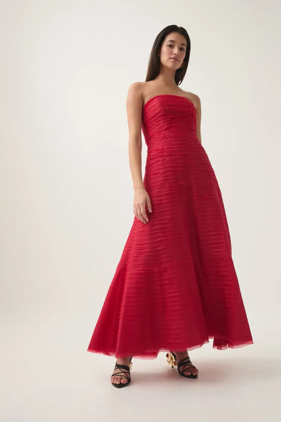 Aje Soundscape Maxi Dress in Scarlet Red Size 14 for rent on The Volte - main image