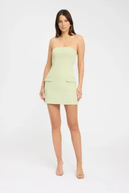 Kookai Oyster Pocket Mini Dress Green Haze Size 8 for rent on The Volte - image 1