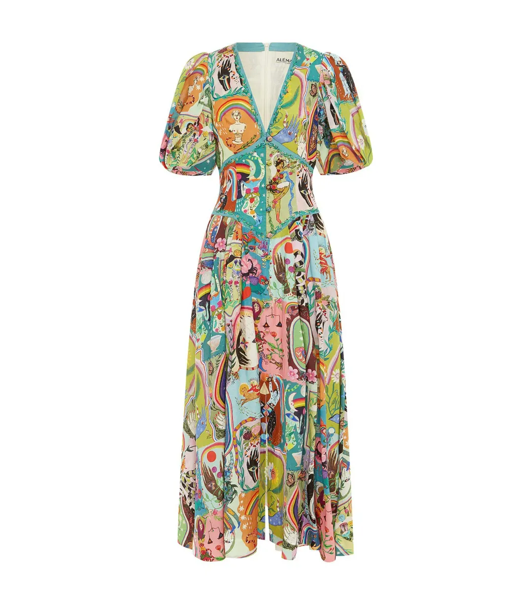 Alémais Evergreen Midi Dress Multi Size AU 14 for rent on The Volte - main image