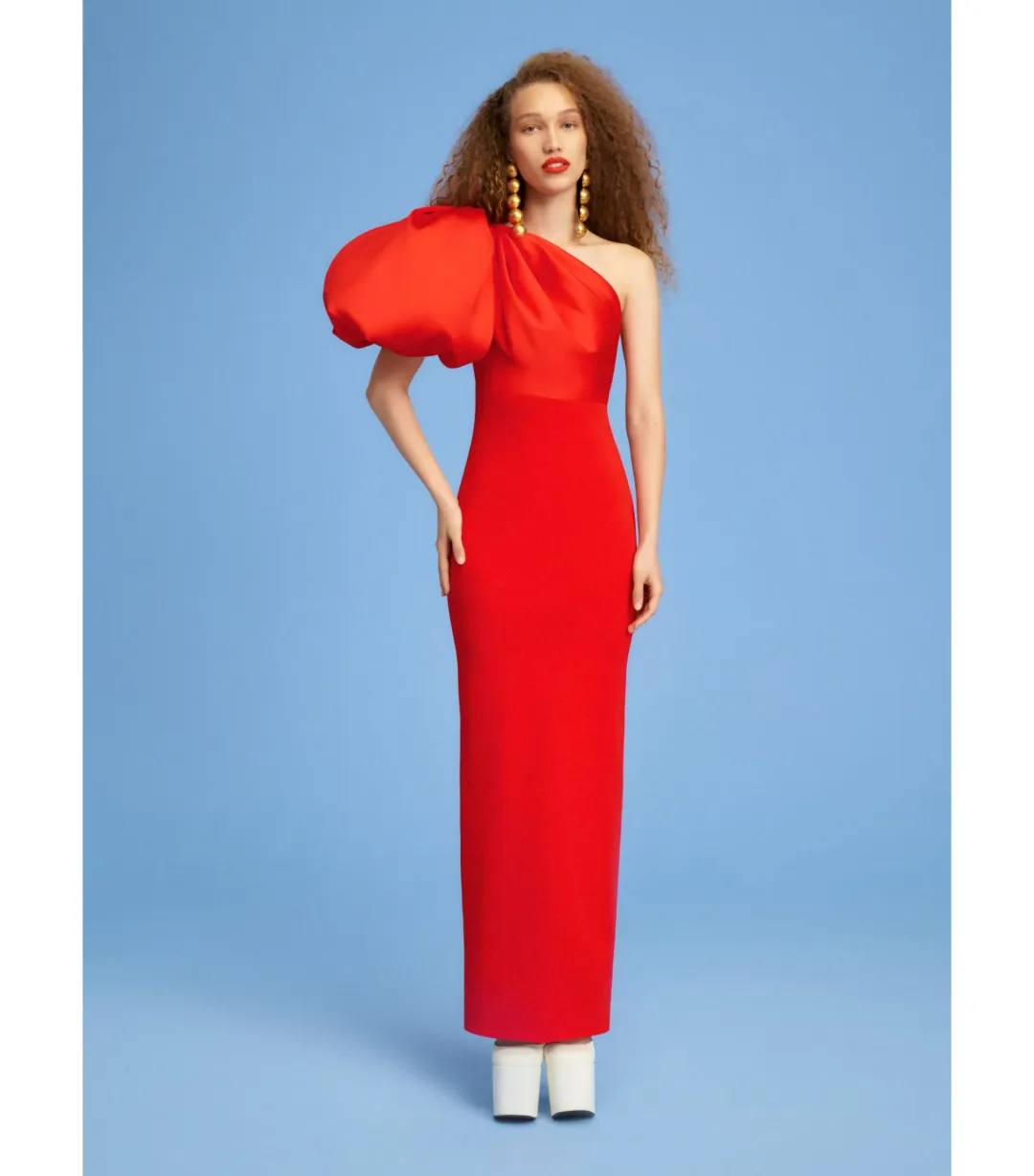 Solace London Karli Maxi Dress Red Size AU 10  for rent on The Volte - main image