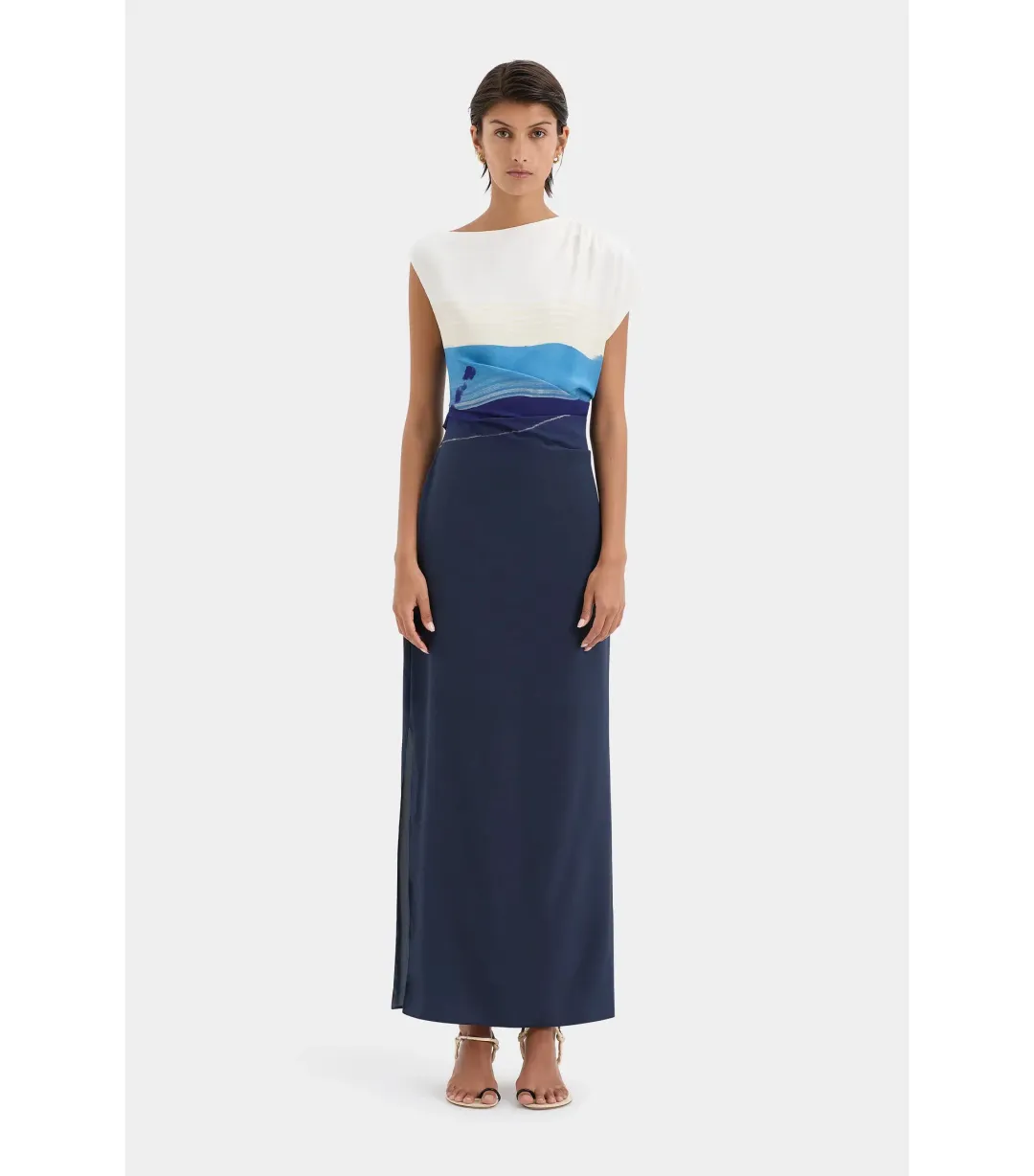Sir the Label Mariner Midi Dress Shoreline Stripe Size AU 12  for rent on The Volte - main image