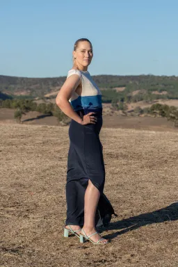 Sir the Label Mariner Midi Dress Shoreline Stripe Size AU 12  for rent on The Volte - image 2