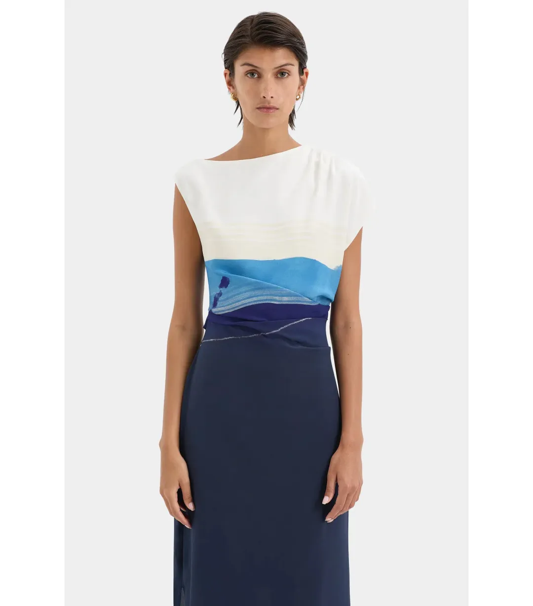 Sir the Label Mariner Midi Dress Shoreline Stripe Size AU 12  for rent on The Volte - main image