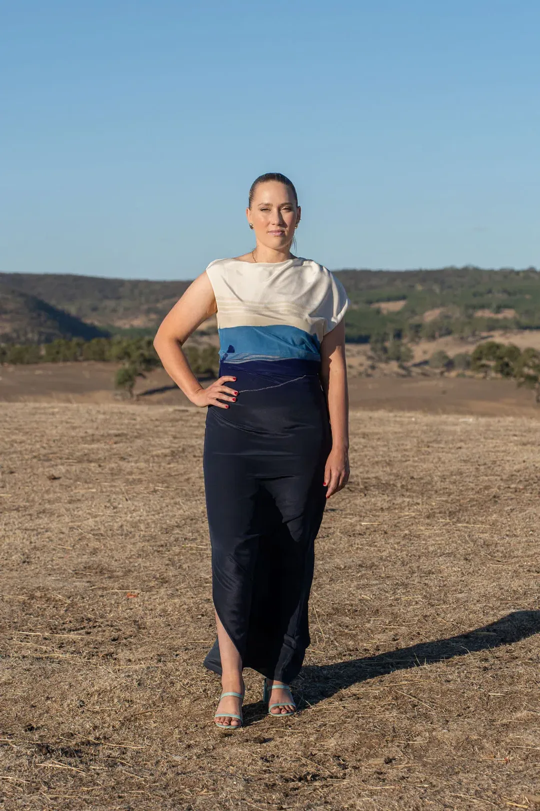 Sir the Label Mariner Midi Dress Shoreline Stripe Size AU 12  for rent on The Volte - main image