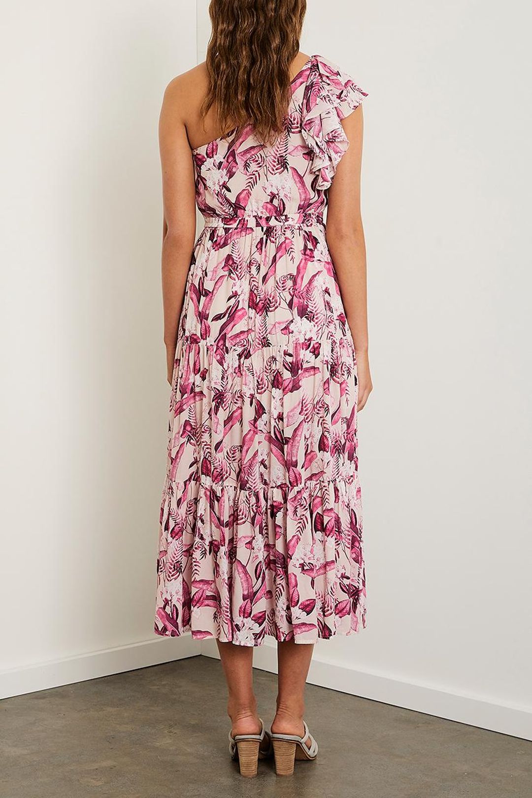 Steele Mahana One Shoulder dress Pink 8 for rent on The Volte - main image