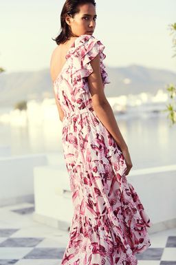 Steele Mahana One Shoulder dress Pink 8 for rent on The Volte - image 3