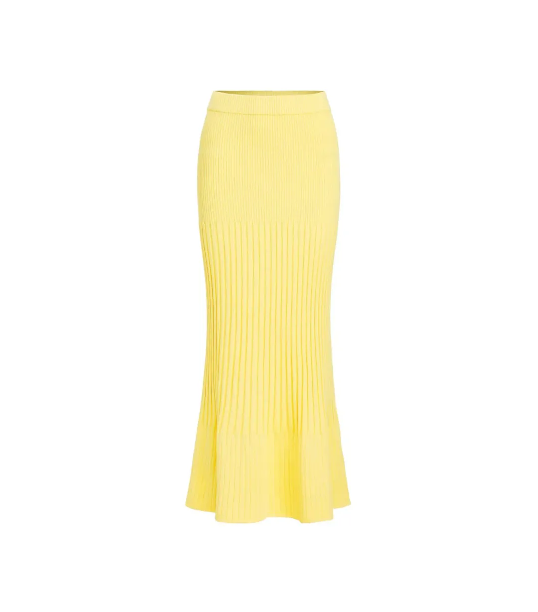 Kookai Serah Vee Top and Skirt Set in Lemon Size AU 10 for rent on The Volte - main image