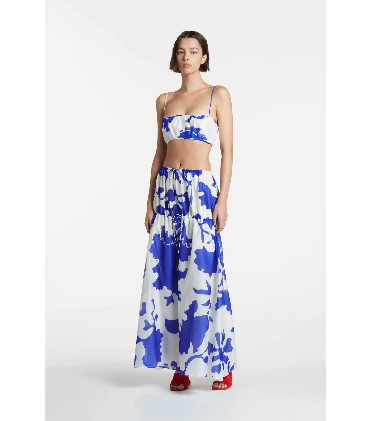 Sir The Label Vivi Top and Skirt Set Blue Print Size 1 / AU 8 for rent on The Volte - main image