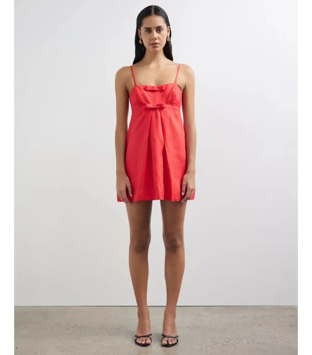 Lover Alchemy Bow Detail Mini Dress Cherry Red Size AU 8 for rent on The Volte - main image