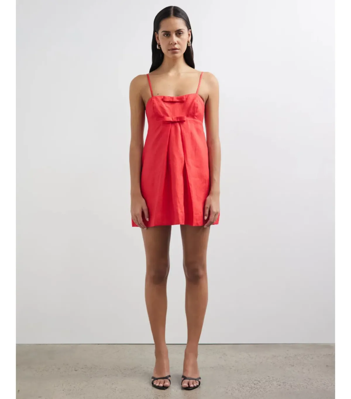 Lover Alchemy Bow Detail Mini Dress Cherry Red Size AU 8 for rent on The Volte - main image