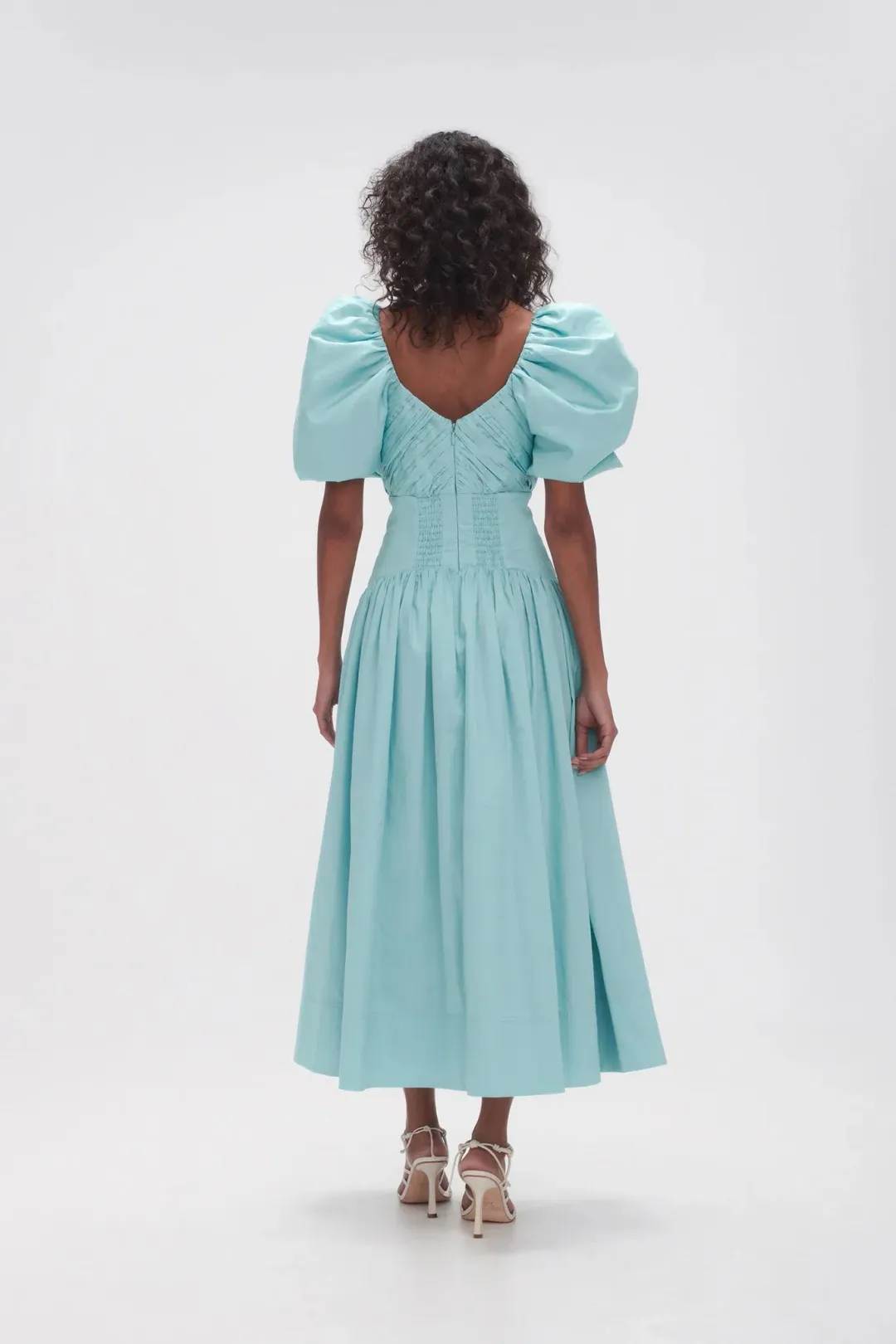 Aje Gabrielle Plunge Midi Dress Spearmint Blue Size AU 10 for rent on The Volte - main image