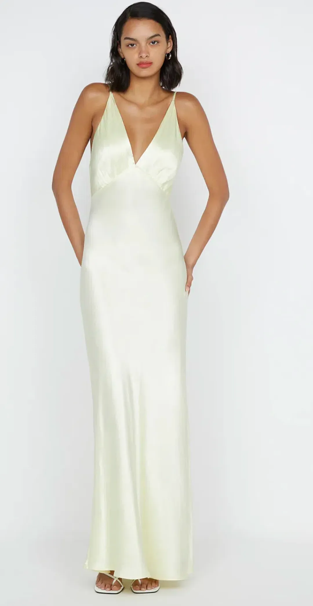 Bec and Bridge Moon Dance V Maxi Dress - Ice Yellow - Size 8 for rent on The Volte - main image