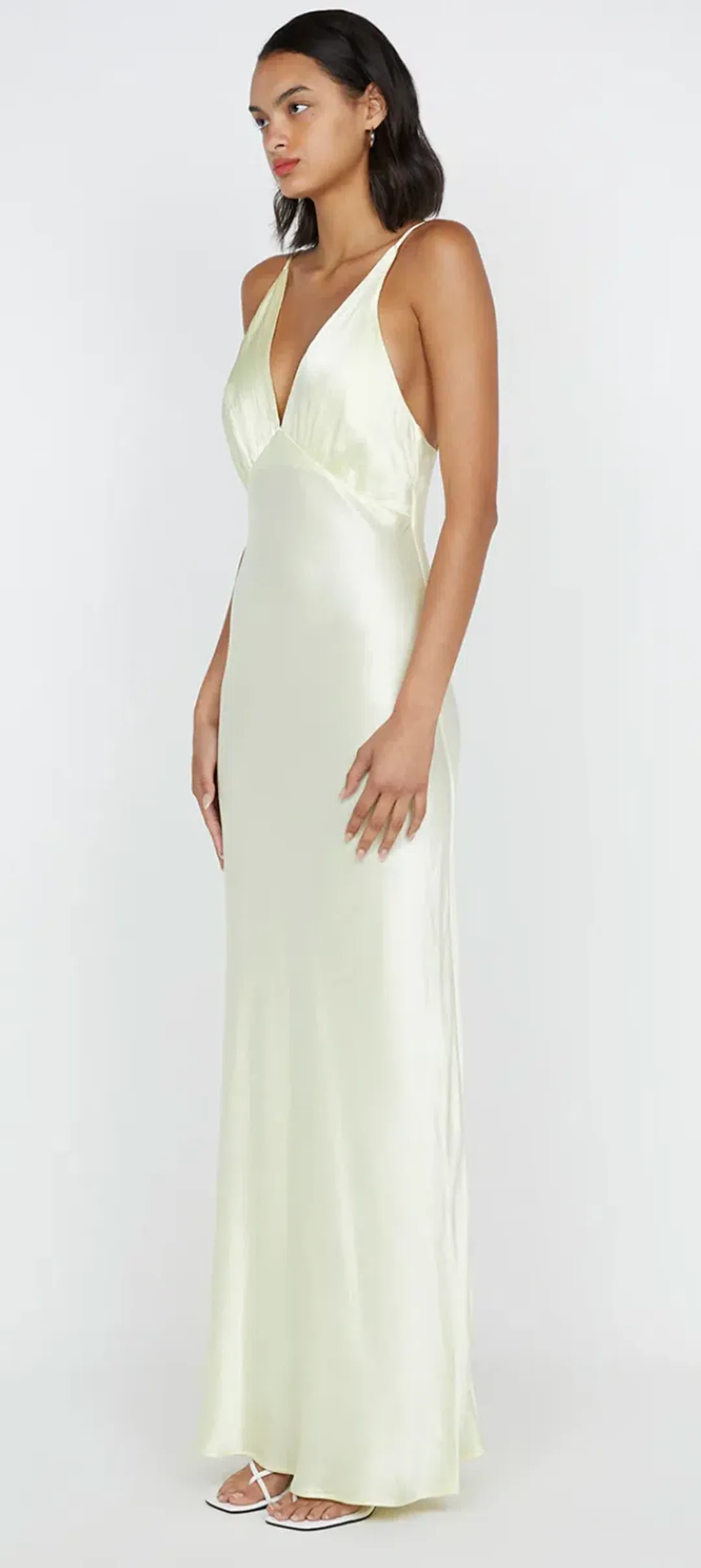 Bec and Bridge Moon Dance V Maxi Dress - Ice Yellow - Size 8 for rent on The Volte - main image