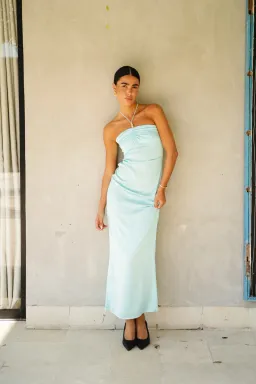 Hntr The Label Rae Maxi Dress Aqua Size 8 for rent on The Volte - image 1
