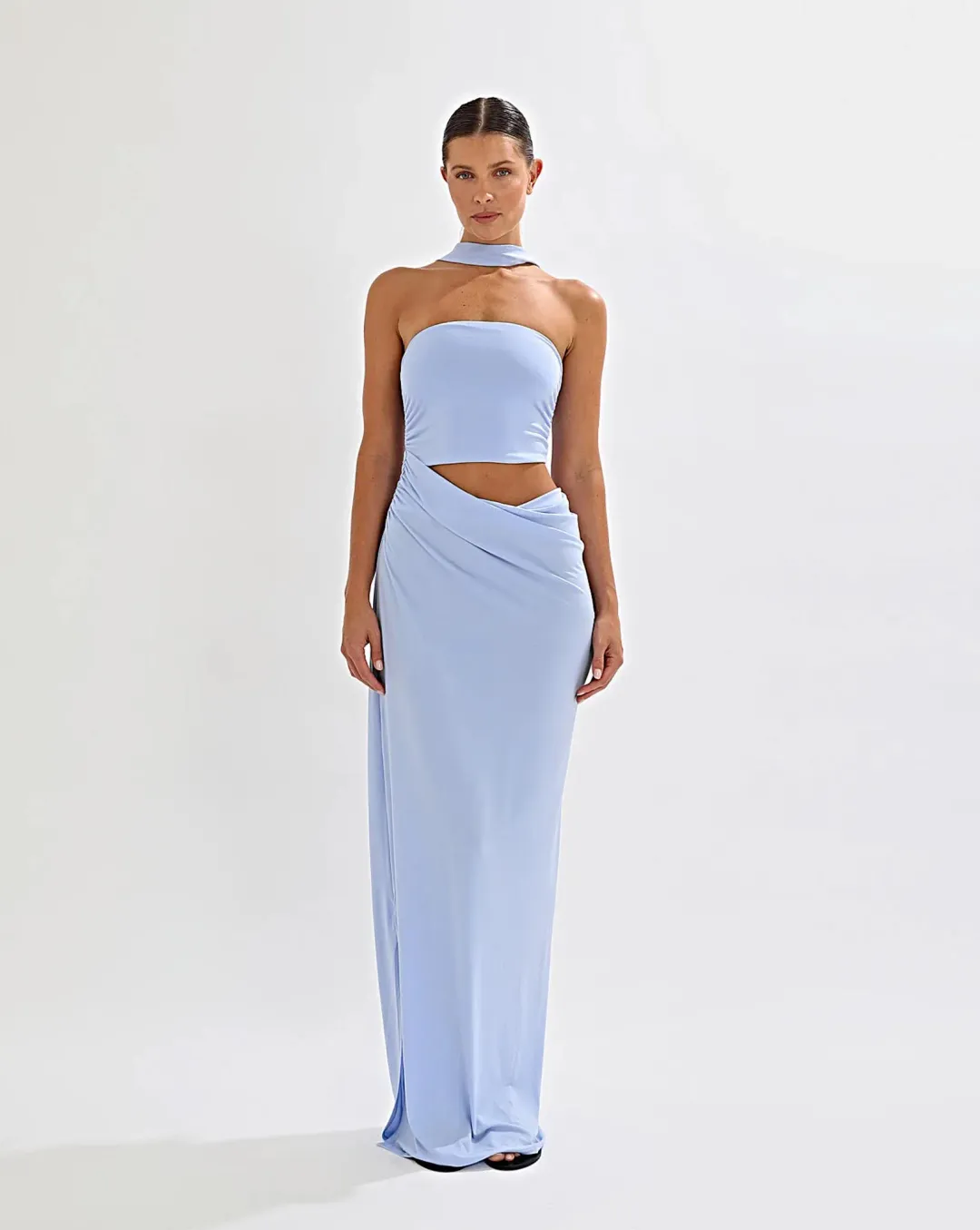 One Mile The Label Kylie Maxi Dress in Periwinkle Blue Size XS / AU 6 for rent on The Volte - main image