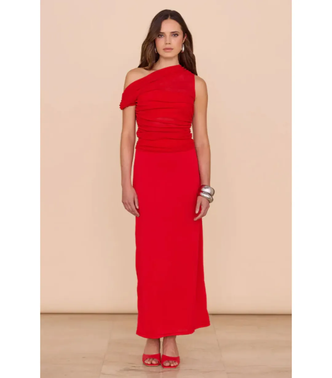 Sovere Thea Mesh Dress Chilli Size S / AU 8 for rent on The Volte - main image