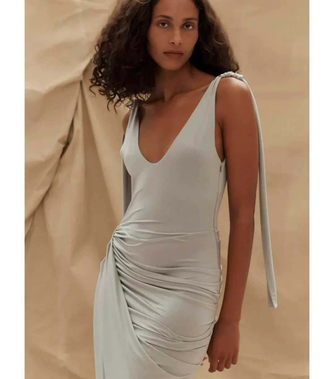 Paris Georgia Ballerina Draped Dress Cloud Grey Size S / AU 8  for rent on The Volte - main image
