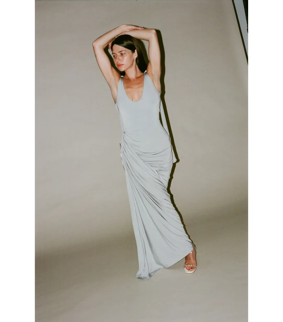 Paris Georgia Ballerina Draped Dress Cloud Grey Size S / AU 8  for rent on The Volte - main image