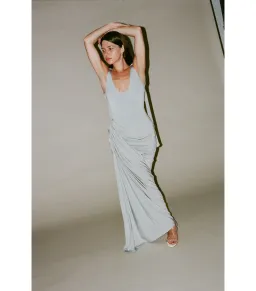 Paris Georgia Ballerina Draped Dress Cloud Grey Size S / AU 8  for rent on The Volte - image 4