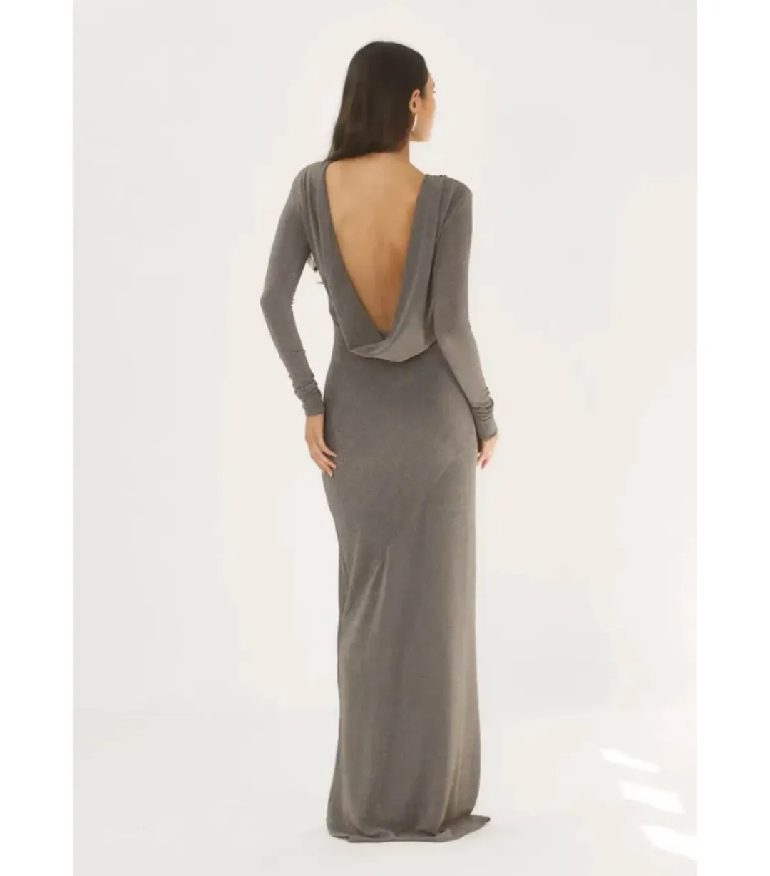 Arcina Ori Jen Maxi Dress Metallic Grey S / AU 8 for rent on The Volte - main image