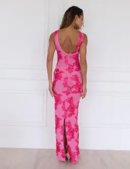 SLA the Label July Applique Dress Pink Floral Size M / AU 10 for rent on The Volte - image 2