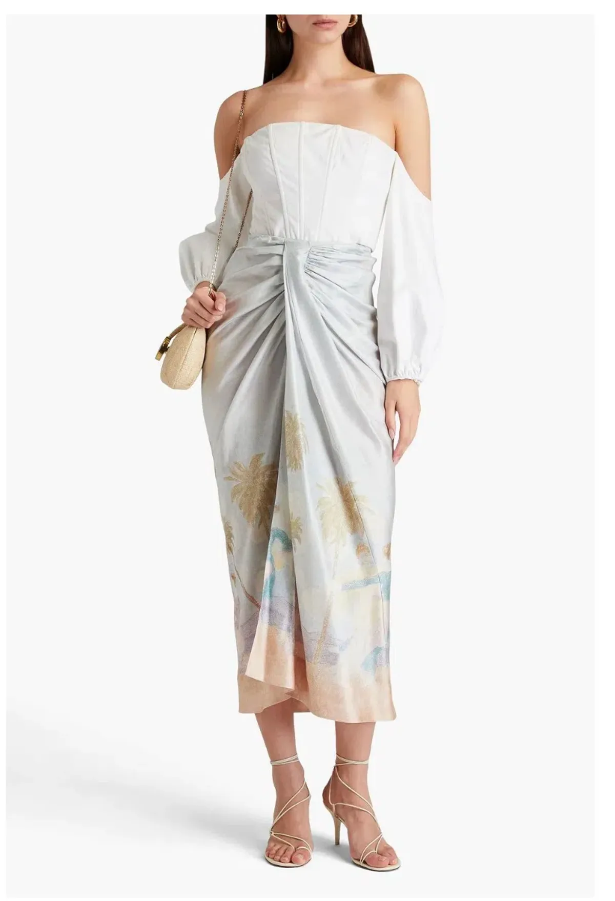 Zimmermann Ruched Printed Maxi Skirt Size S / AU 8 for rent on The Volte - main image