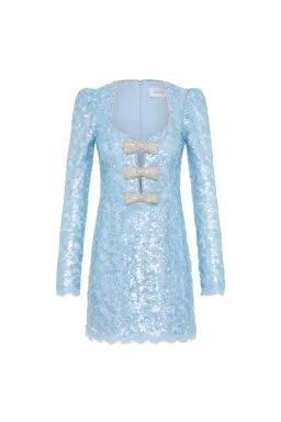 Rebecca Vallance Leyla Long Sleeve Mini Dress Blue Size AU 12 for rent on The Volte - image 6