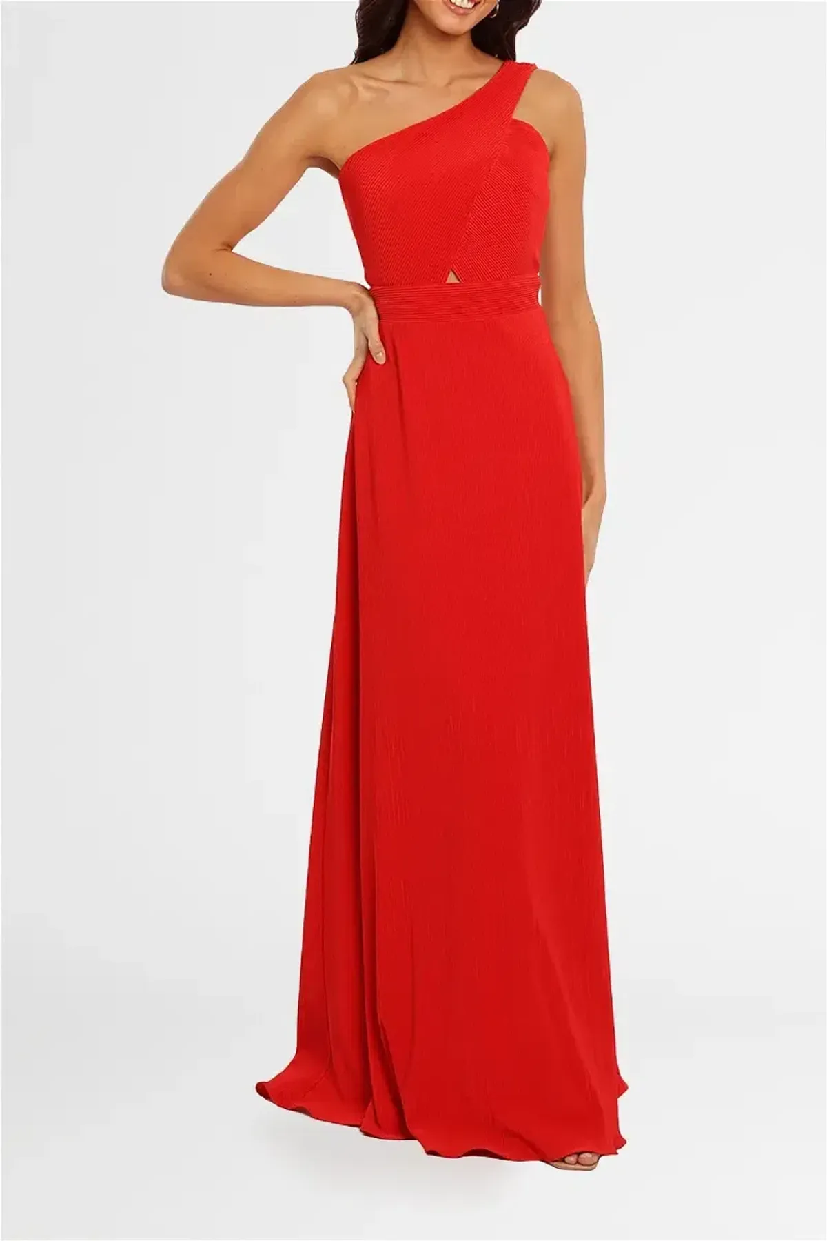 Langhem Dior Gown Red Size 16 for rent on The Volte - main image