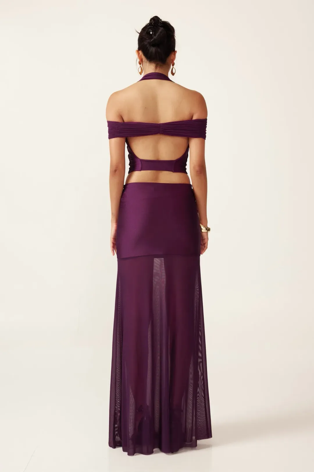 Ance Gria Vivienne Top and Skirt Set Purple Size XS / AU 6 for rent on The Volte - main image