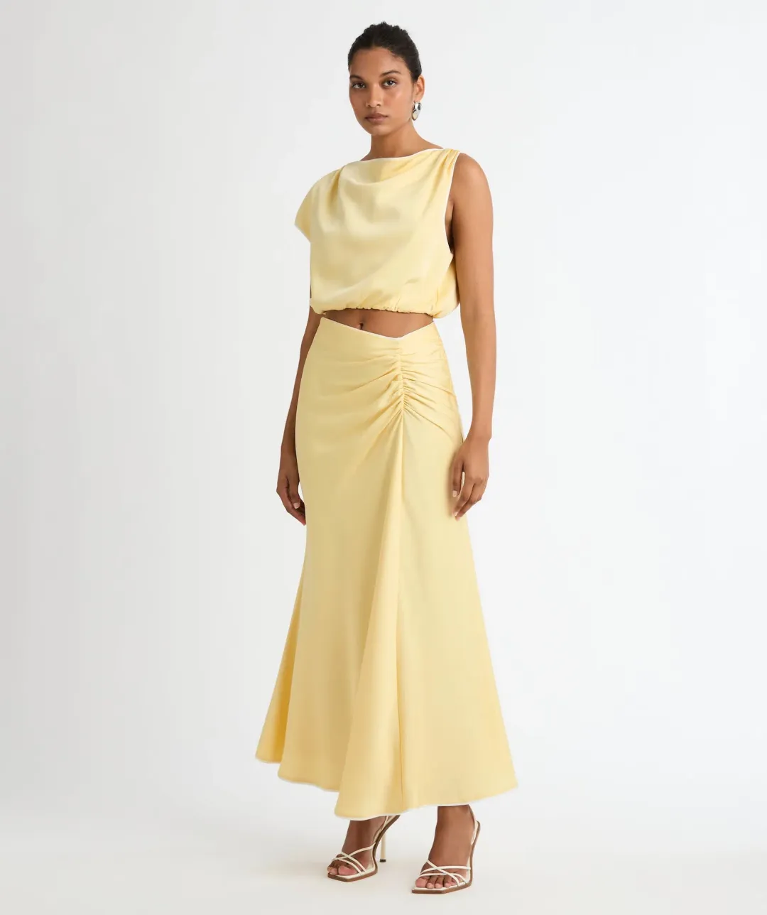 Sheike Milani Top & Skirt Set Lemon Yellow Size L / AU 12  for rent on The Volte - main image