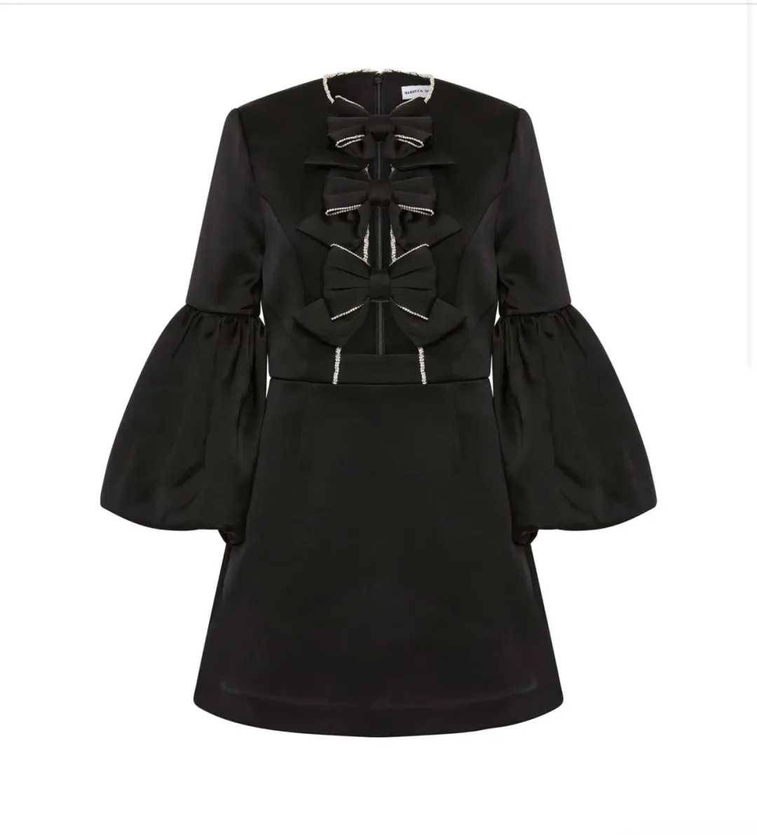 Rebecca Vallance Augustine Long Sleeve Mini Dress Black Size 12 for rent on The Volte - main image
