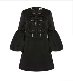 Rebecca Vallance Augustine Long Sleeve Mini Dress Black Size 12 for rent on The Volte - image 5