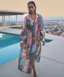 Sheike Mystic Tarot Midi Dress Print Size 6 - 10 for rent on The Volte - image 1