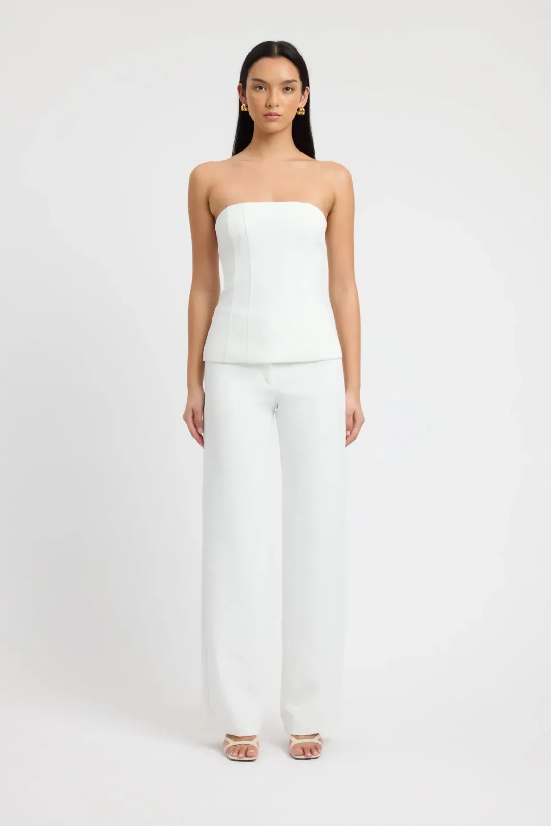 Kookai Ariel Corset & Willow Pants Set in White Size 8 for rent on The Volte - main image