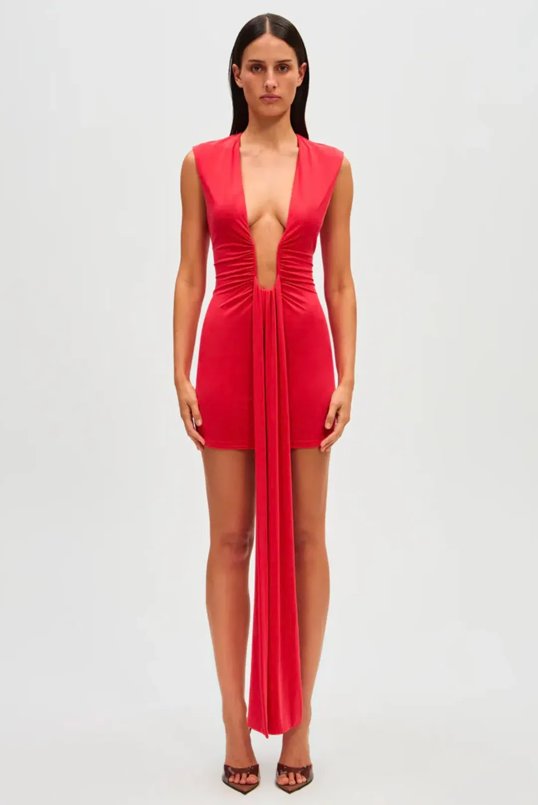 Misha Jennifer Cupro Mini Dress in Red Size 10/M for rent on The Volte - main image