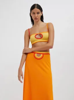 Christopher Esber  Fran Bandeau Top Orange Size 10  for rent on The Volte - image 1