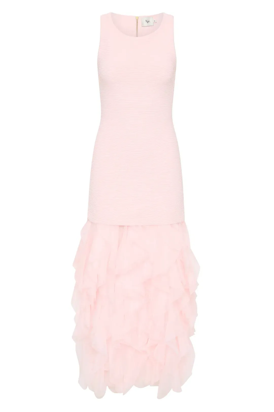 Aje Elations Knit Maxi Dress Pink Size 8 for rent on The Volte - main image