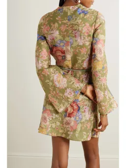 Zimmermann August Belted  Mini Dress Floral Size 2/Au 12 for rent on The Volte - image 2