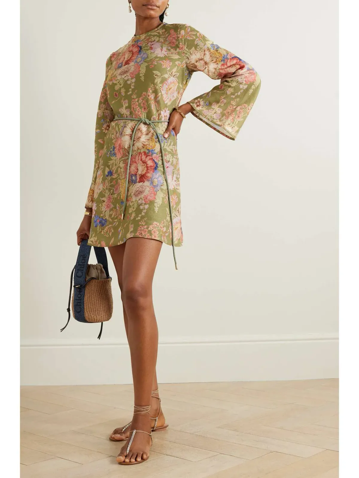 Zimmermann August Belted  Mini Dress Floral Size 2/Au 12 for rent on The Volte - main image