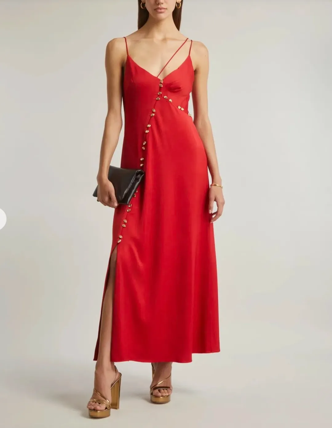 Aje Riddle Button Down Maxi Dress Red Size S / AU 8 for rent on The Volte - main image