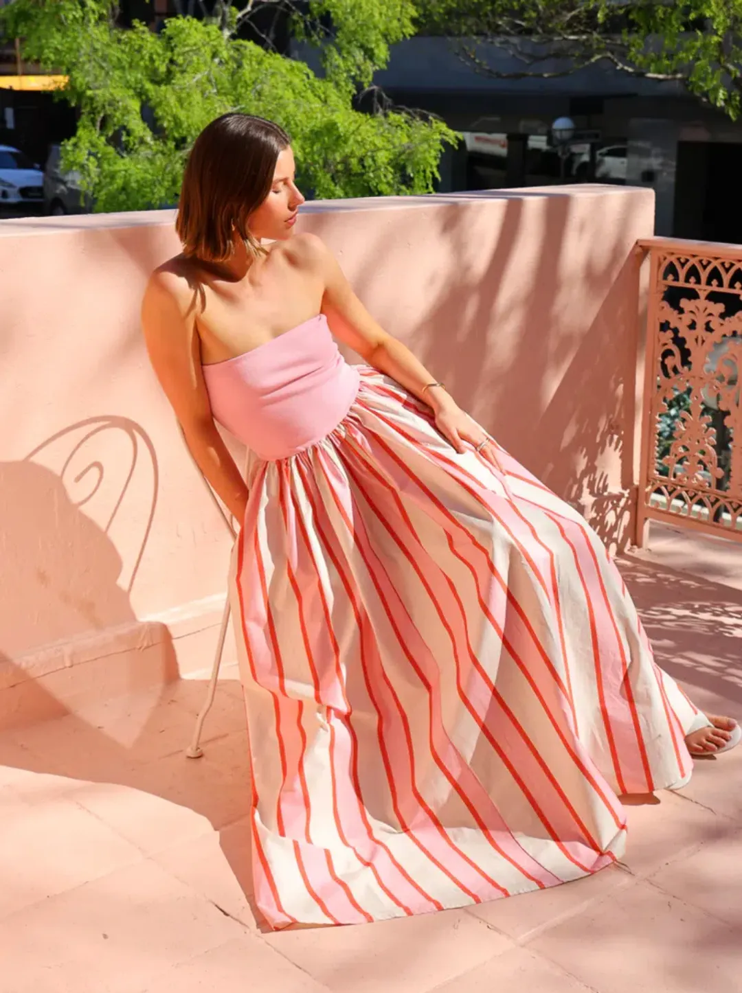 Aston Studio Off Shoulder Mini Dress Apple Size S / AU 8 for rent on The Volte - main image