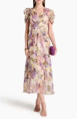 Zimmermann The Lyrical Gather Sleeve Midi in Dreamy Floral Size 0/Au 8 for rent on The Volte - image 2